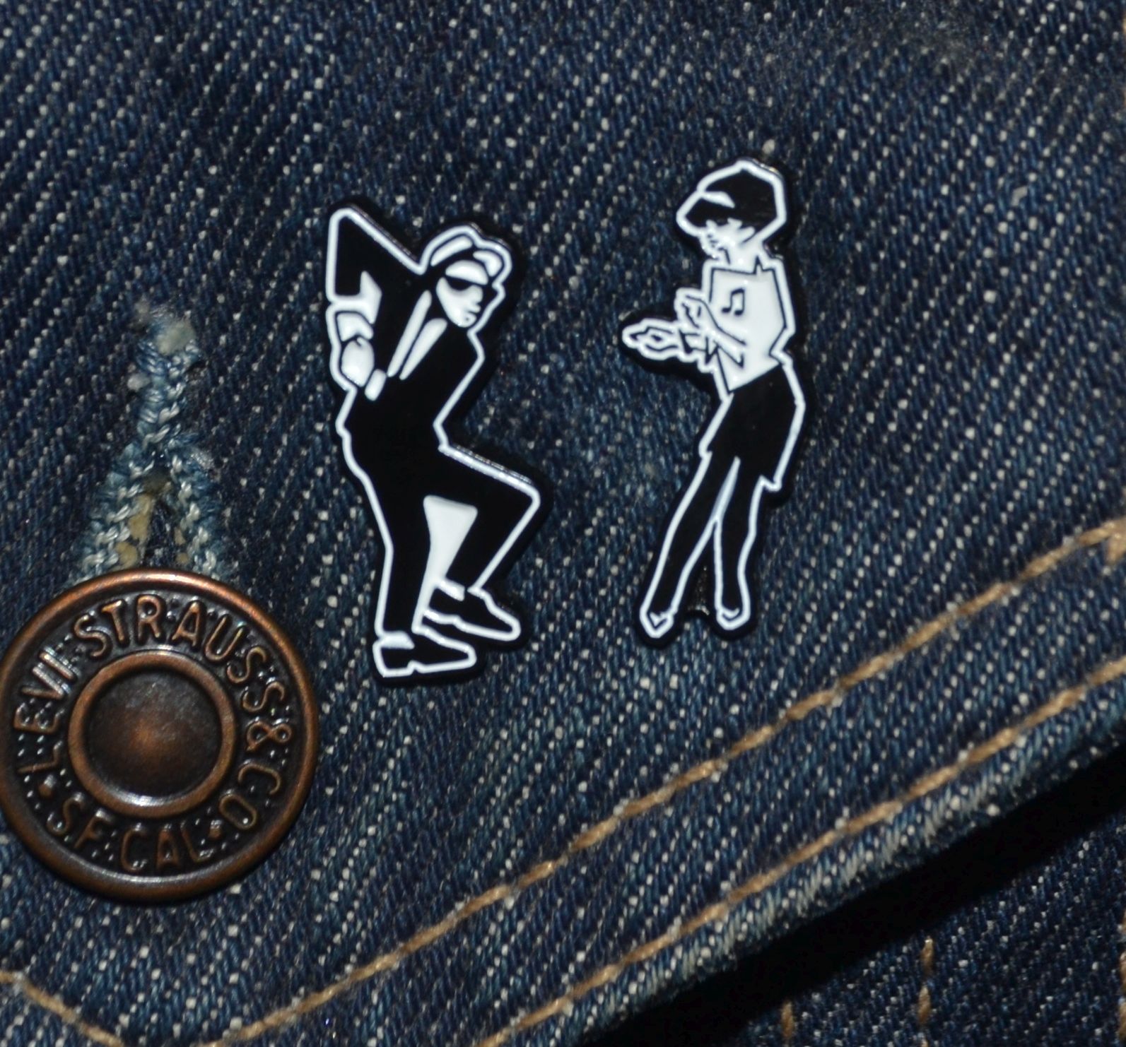 2Tone Girl Betty Beat Pin - Brigitte Bond aka Brigitte St. John  The Beat