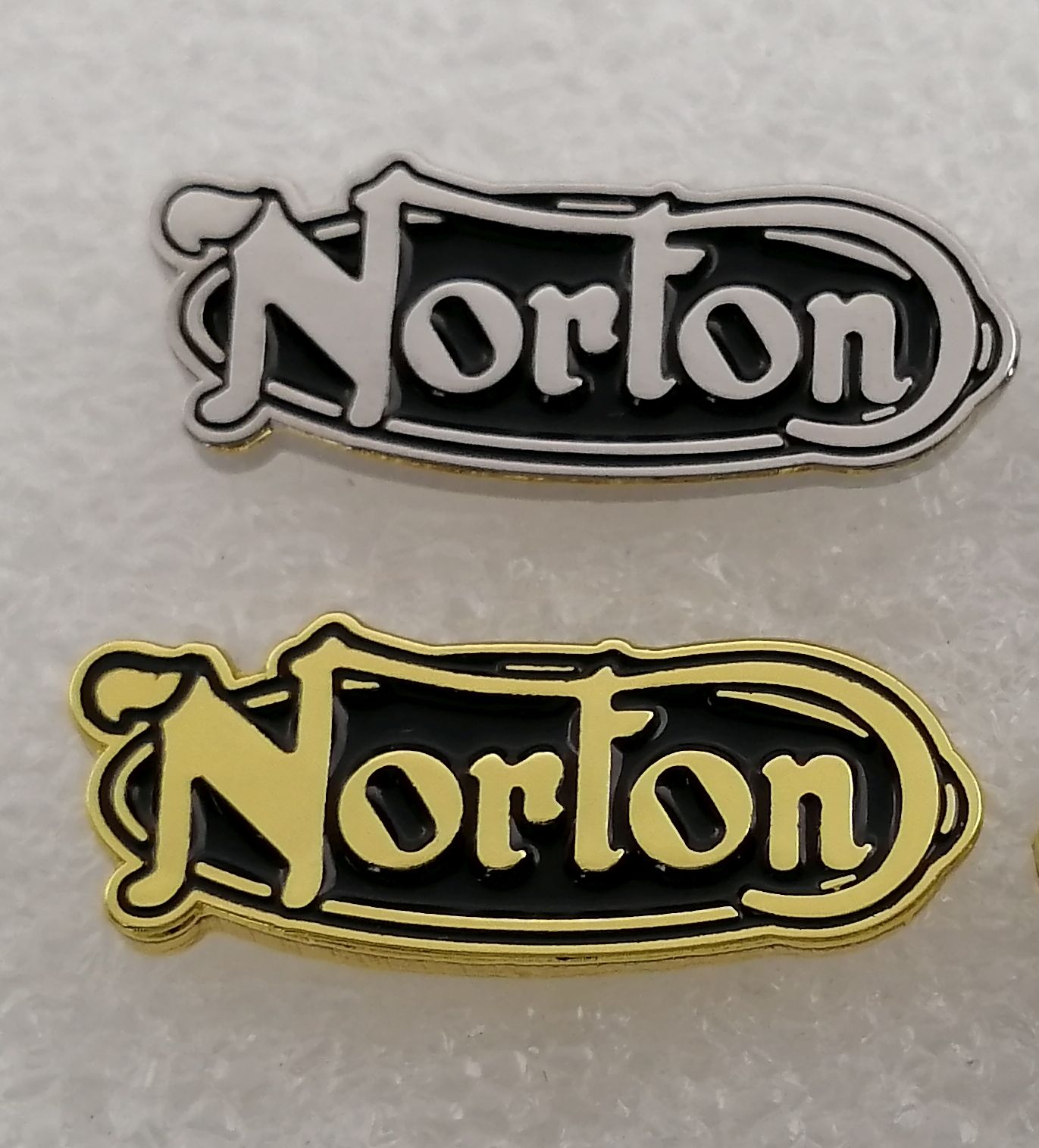 Norton Motorcycle Pin - Silver