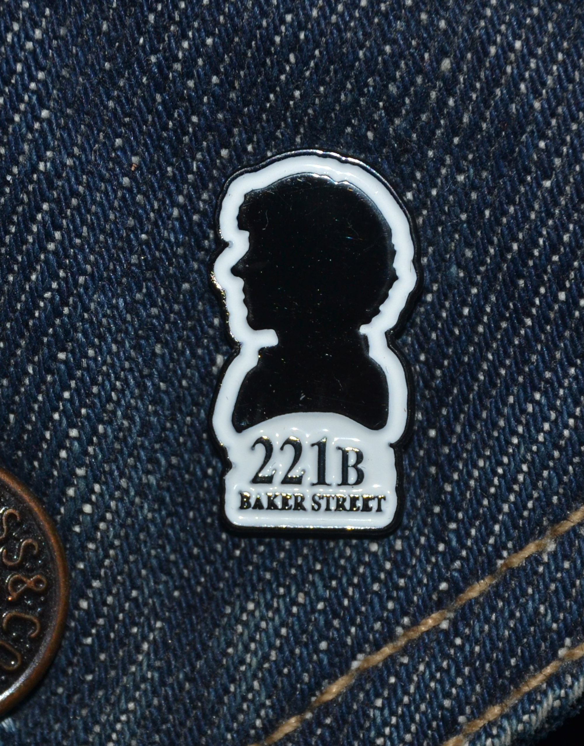 221B Baker Street Pin - Sherlock Holmes 221B Baker Street Pin - Sherlock Holmes