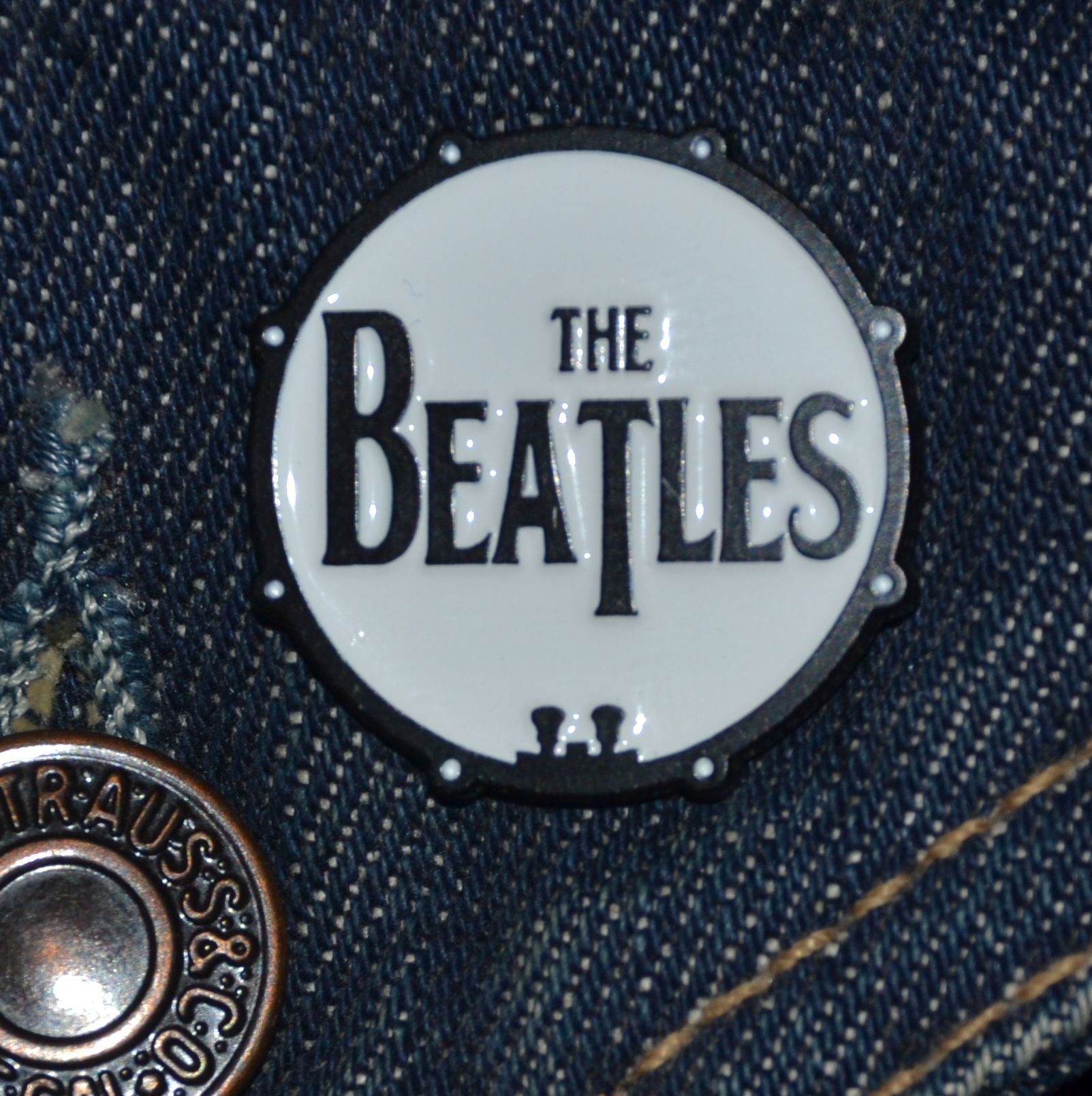 The Beatles Drum Style Pin