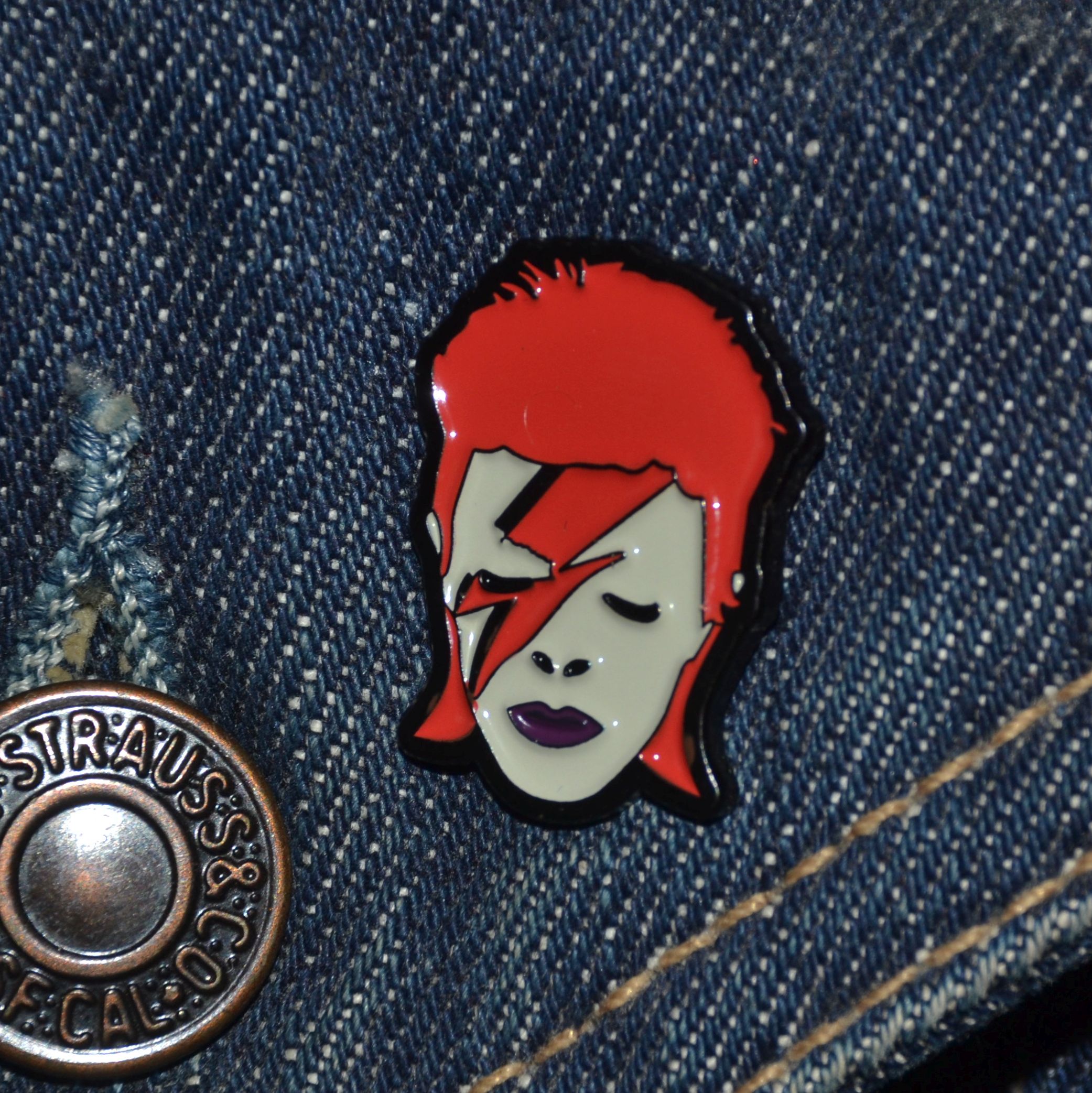 David Bowie Ziggy Stardust Pin